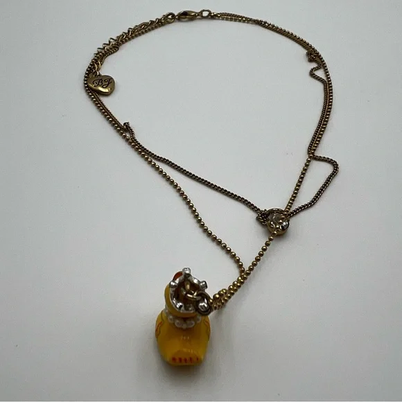 RARE Vintage Betsey Jonson Dollhouse Rubber Ducky Necklace - Picture 10 of 14